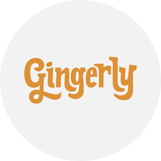 Gingerly Wax logo mark in a grey circle